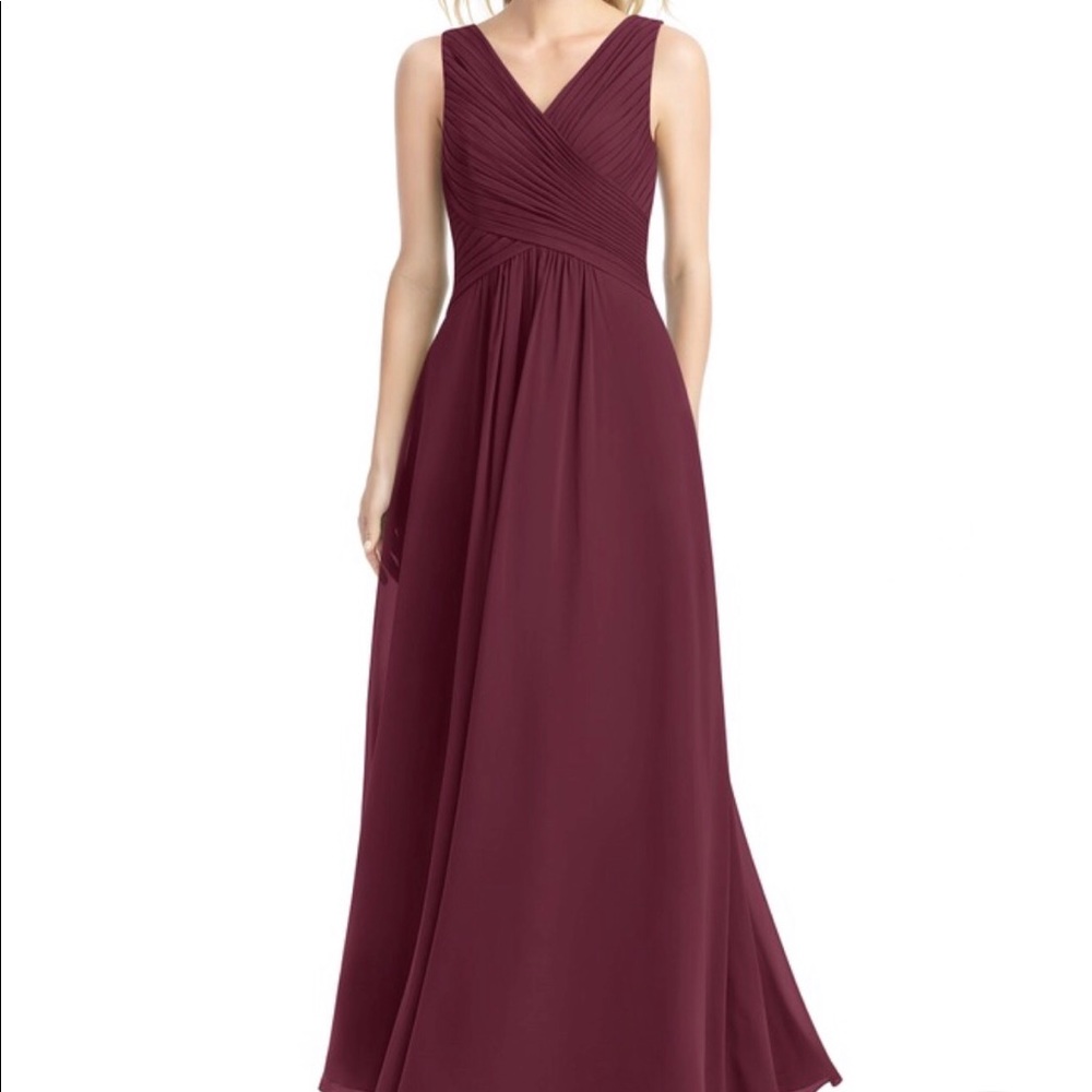 Azazie Flora Cabernet Bridesmaid Dress